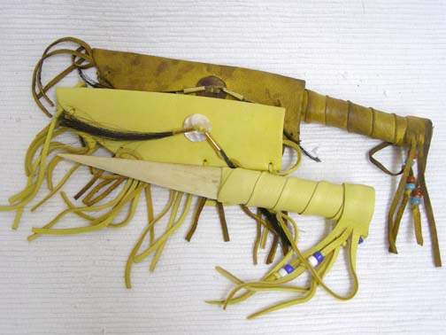 Native American Made Knife in Sheath Native American Knife in Sheath