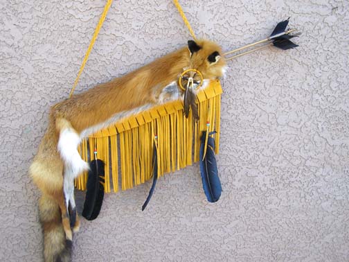 Native American Made Red Fox Quiver Native American Red Fox Quiver