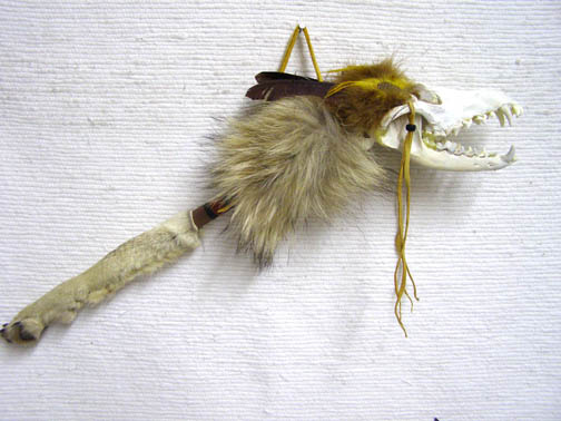 Native American Made Coyote Rattle Native American Coyote Rattle