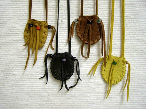 Native American Made Buckskin Medicine Bags Native American Medicine Bags