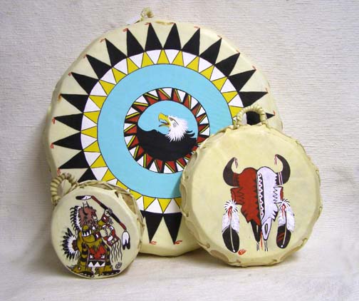 Native American Painted Drums